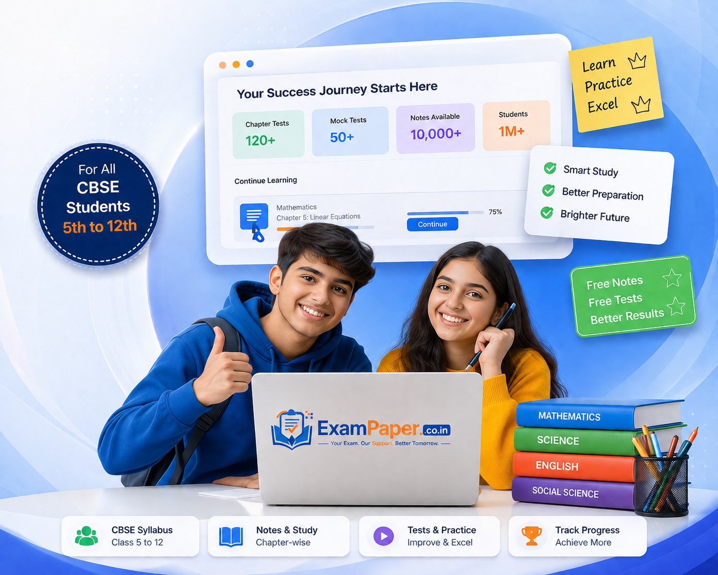 Students learning with ExamPaper.co.in